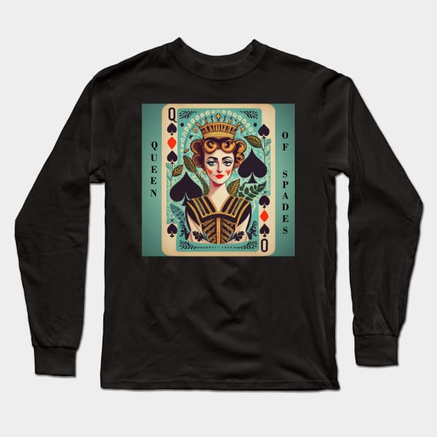 Queen of Spades Long Sleeve T-Shirt by JimDeFazioPhotography